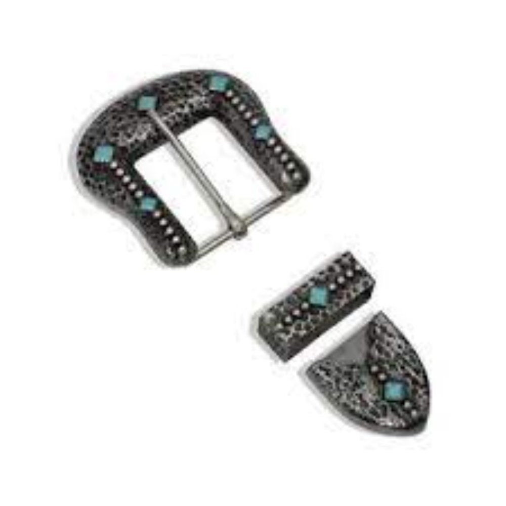 Montana Silversmiths Western Belt Buckle W/Stones